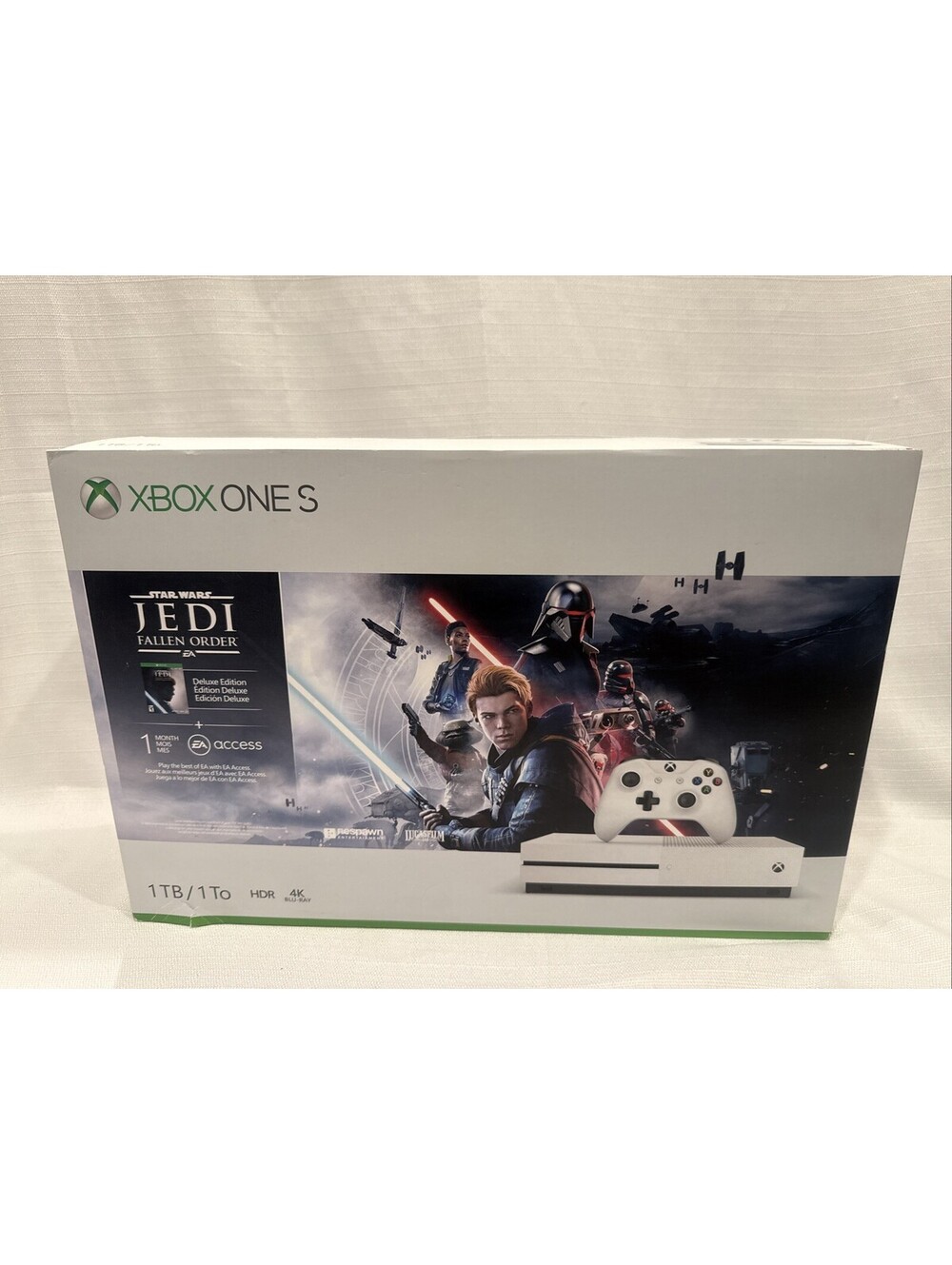 New Sealed Microsoft Xbox One S 1TB Jedi Fallen Order Deluxe Console System 1681